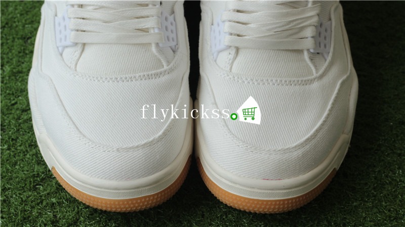 Best Version Levis x Air Jordan 4 Denim White